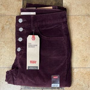 Women’s Levi’s 721 high rise skinny jeans size 6